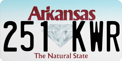 AR license plate 251KWR