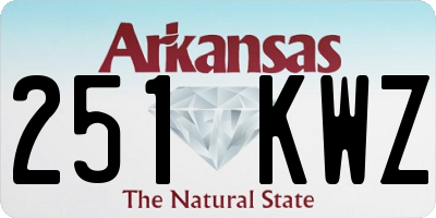 AR license plate 251KWZ
