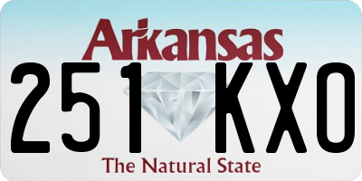AR license plate 251KXO