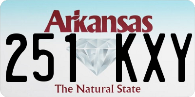 AR license plate 251KXY