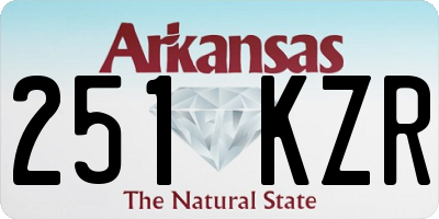 AR license plate 251KZR