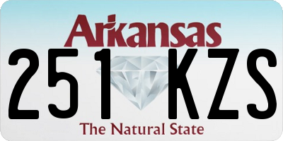 AR license plate 251KZS