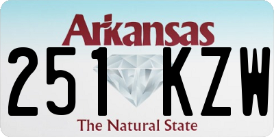 AR license plate 251KZW