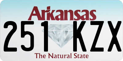 AR license plate 251KZX