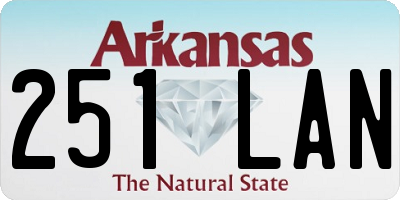 AR license plate 251LAN
