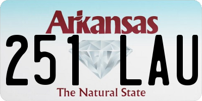 AR license plate 251LAU