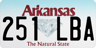 AR license plate 251LBA