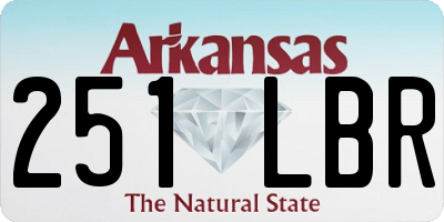AR license plate 251LBR