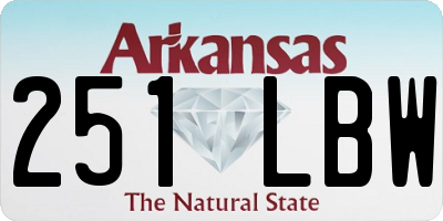 AR license plate 251LBW