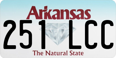 AR license plate 251LCC