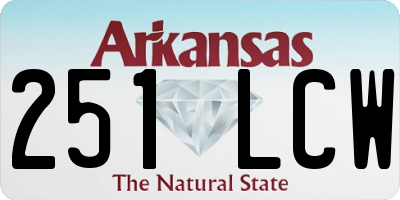 AR license plate 251LCW