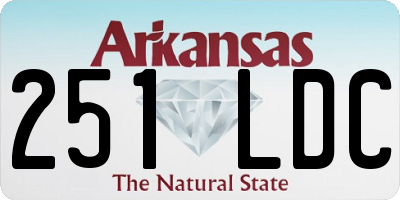 AR license plate 251LDC