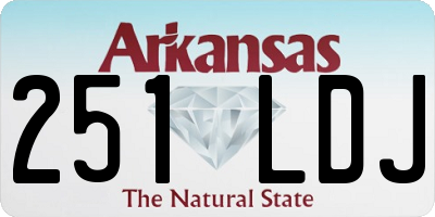 AR license plate 251LDJ