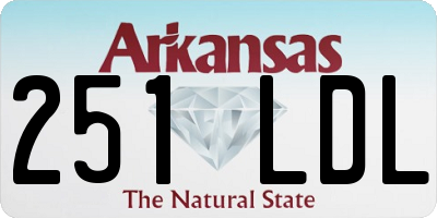 AR license plate 251LDL