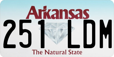 AR license plate 251LDM
