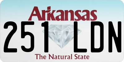 AR license plate 251LDN