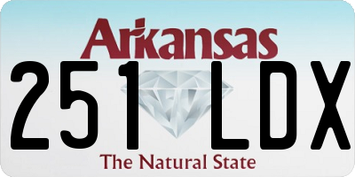 AR license plate 251LDX