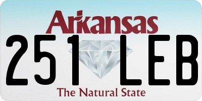 AR license plate 251LEB
