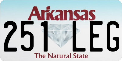 AR license plate 251LEG