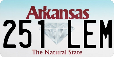 AR license plate 251LEM