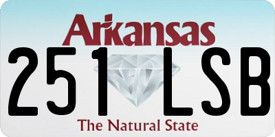 AR license plate 251LSB