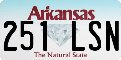 AR license plate 251LSN