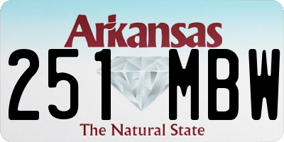 AR license plate 251MBW