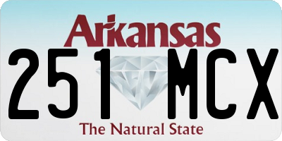 AR license plate 251MCX