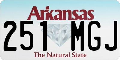 AR license plate 251MGJ