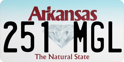 AR license plate 251MGL