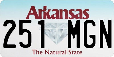 AR license plate 251MGN