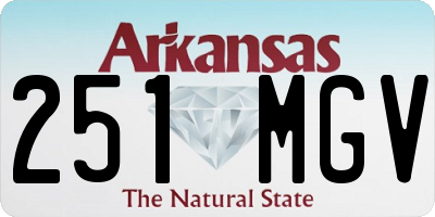 AR license plate 251MGV