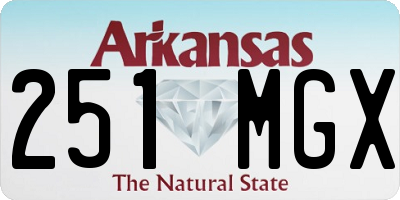 AR license plate 251MGX