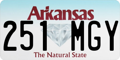 AR license plate 251MGY
