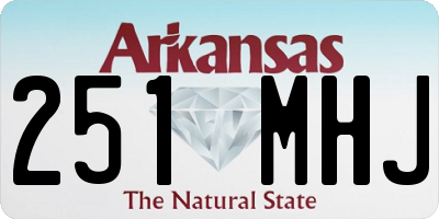 AR license plate 251MHJ