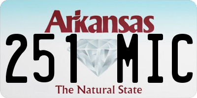AR license plate 251MIC