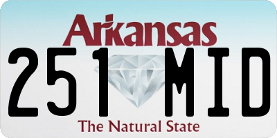 AR license plate 251MID