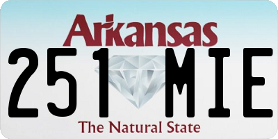 AR license plate 251MIE