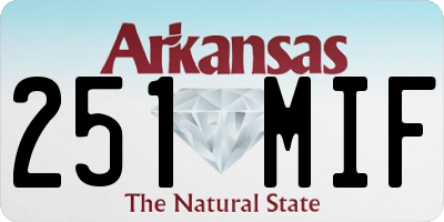 AR license plate 251MIF