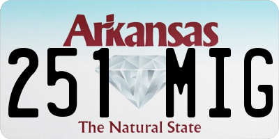 AR license plate 251MIG
