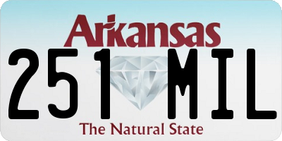 AR license plate 251MIL