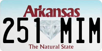 AR license plate 251MIM