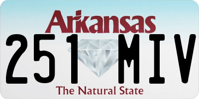 AR license plate 251MIV