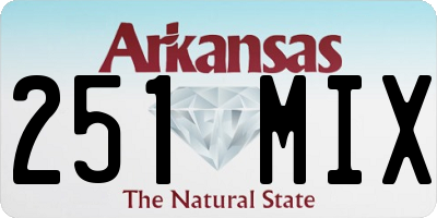 AR license plate 251MIX