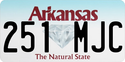 AR license plate 251MJC
