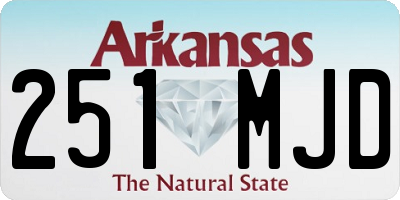 AR license plate 251MJD