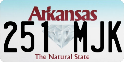 AR license plate 251MJK