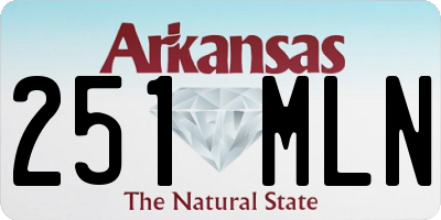AR license plate 251MLN