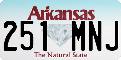 AR license plate 251MNJ