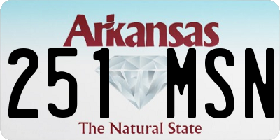 AR license plate 251MSN